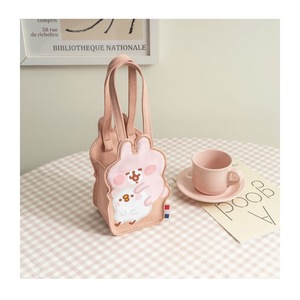 日系卡通兔子手提袋卡娜赫拉小巧轻便可爱装水杯奶茶的帆布手提包