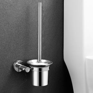 马桶刷架子洁厕刷304不锈钢卫生间家用挂墙式洗厕所陶瓷杯子套装