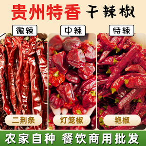 贵州新一代二荆条灯笼椒商用微辣特香特辣香而不辣的红干辣椒干货