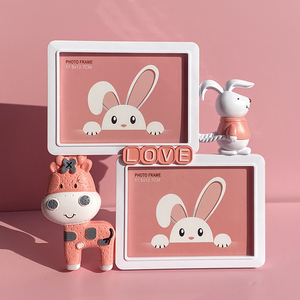 创意兔子儿童相框7寸3寸卡通摆台宝宝相架影楼幼儿园礼物礼品