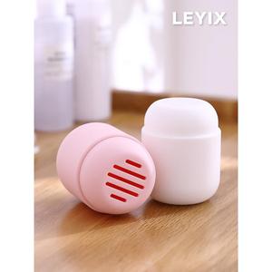 LEYIX0129 胶囊美妆蛋收纳工具水滴海绵粉扑防尘便携硅胶保护套