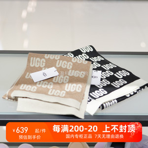 UGG2023新款薄款LOGO针织长款保暖韩版围脖围巾22665