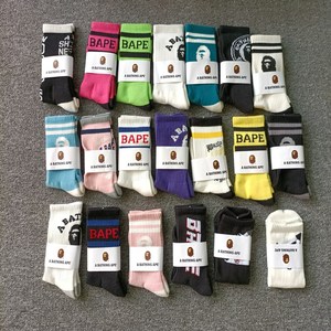 BAPE猿人头 A Bathing Ape SOCKS毛巾底高筒运动篮球袜精英棉袜子