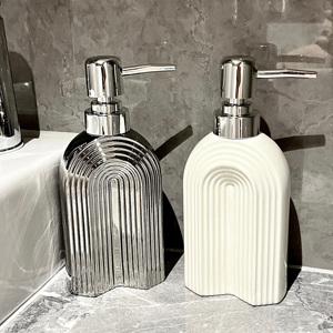 北欧创意按压式乳液瓶洗手液瓶子沐浴露洗发水分装瓶陶瓷大容量