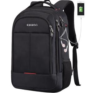 爱登堡电脑包男士背包15.6英寸休闲商务帆布包防水笔记本学生 双