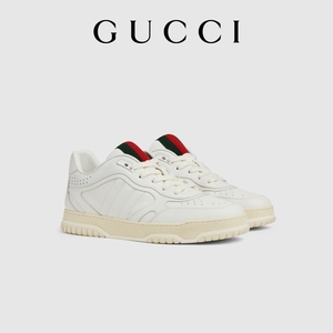 [明星穿搭][新款]GUCCI古驰Gucci Re-Web系列男士运动小白鞋