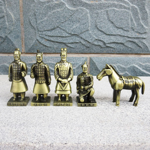 秦始皇兵马俑摆件金属锌合金工艺品西安特色礼品旅游纪念品