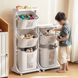 儿童玩具收纳箱整理置物架零食杂物大容量衣服储物框塑料家用神器