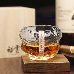 日本设计师作品洪荒杯 初云威士忌酒杯日式水杯茶杯玻璃杯子侘寂