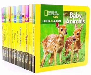 英文绘本 Kids Look and Learn 国家地理启蒙百科动物12册纸板书