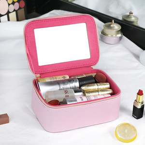 小化妆包便携带镜子ins风超火大容量化妆品收纳盒小号女旅行随身