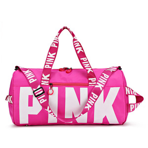 PINK旅行包运动包跨境健身包印花手提单肩包可定logo大容量收纳包
