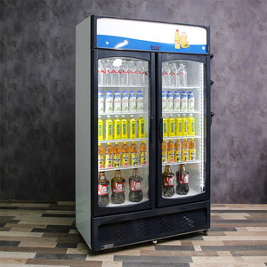 妮雪立式风冷双门展示柜保鲜柜商用大容积冰柜保鲜柜蔬菜饮料柜