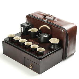 车载旅行茶具户外便携包多功能收纳盒茶盘功夫茶杯套装茶壶泡茶台