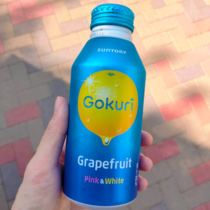 日本进口饮料三得利Gokuri西柚汁/葡萄柚果肉果汁饮料400ml*24瓶