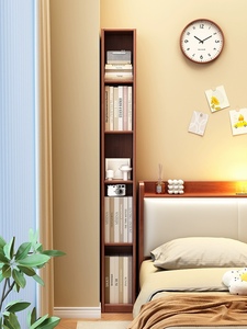 实木书架夹缝小书柜超窄转角缝隙角落墙角收纳柜家用置物架子定制