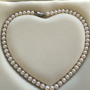 7-8mm珍珠无核大尺寸项链妈妈款礼盒包装母亲节生日礼物 气质新款