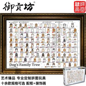 狗狗家庭树超大5000片木质成人拼图1000片儿童益智玩具生日礼物