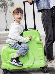 米熙亲子出游可坐骑儿童行李箱卡通拉杆箱可骑宝宝拖箱骑行旅行箱