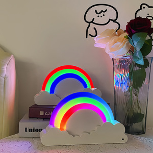 LED彩虹灯儿童房装饰床头灯网红拍照摆件生日礼物USB小夜灯氛围灯