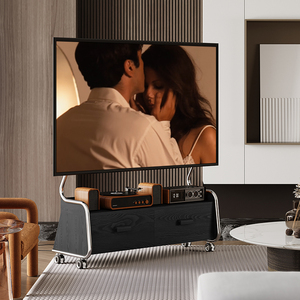 可移动电视机支架意式复古落地式储物北欧极简客厅卧室显示器挂架