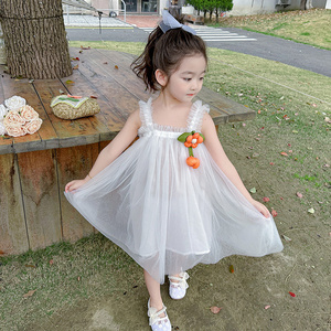 女童连衣裙夏季一两三岁女孩宝宝夏装儿童公主裙子短袖花朵吊带裙
