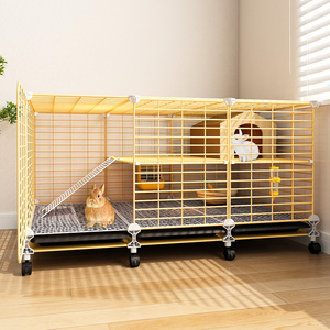 兔笼子家用特大号二层室内专用养兔子别墅铁丝网宠物兔子窝带托盘