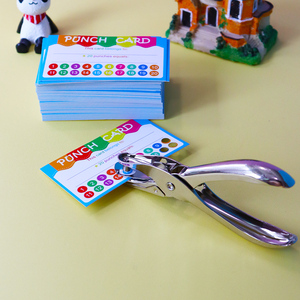 小学生英语积分卡奖励卡教具早教课堂打孔器儿童幼儿园家庭卡片套