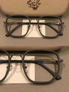 小红书新款高级显白方框眼镜可配近视男女休闲时尚雾霾蓝潮防蓝光