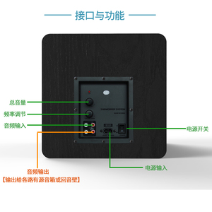 ibass6.5寸有源低音炮音箱搭配回音壁功放多媒体电脑电视客厅音响