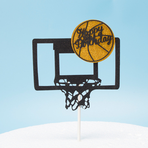 篮球篮球框蛋糕装饰插牌篮球场景生日蛋糕装饰插件篮框烘培插旗