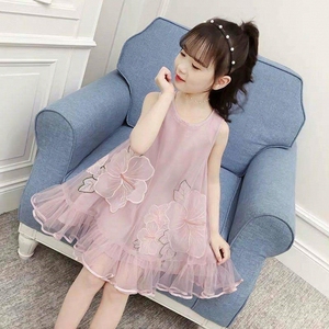 2024新款韩版女童连衣裙夏装儿童装小女孩公主裙中大童纱裙子时尚