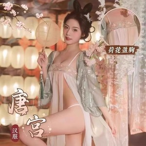 情调大码性感汉服女异域风情衣服服饰妖娆古装吊带雪纺外衫薄裙