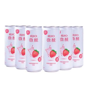 锐澳RIO鸡尾酒微醺草莓味乳酸菌伏特加风味330ml*6罐果酒易拉罐临