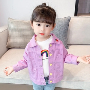 韩版女童外套2023新款春装小孩女宝宝牛仔衣春秋儿童棉布时尚上衣