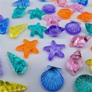海螺贝壳儿童宝石玩具水晶小钻石海洋生物橡胶软的动物手亚克力鱼