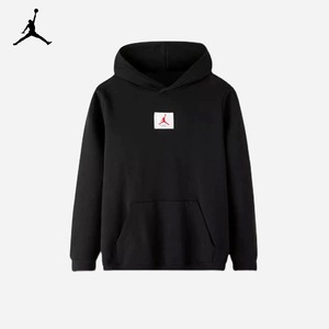 NIKE AirJordan耐克大童装男童加厚连帽卫衣冬季儿童纯棉休闲上衣