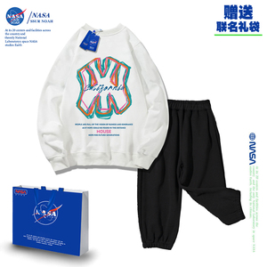 官方授权NASA亲子装卫衣套装母女秋冬2023新款潮休闲运动高端班服