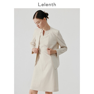 Lelenth 羊毛混纺西装套装女春修身收腰显瘦高端通勤气质优雅套裙