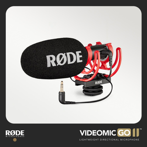 【官方专卖店】RODE罗德videomic go ii指向性麦克风适用苹果安卓手机电脑相机录音话筒网课视频会议降噪