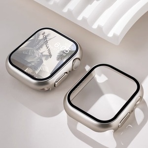 适用AppleWatch S9保护壳S8苹果iWatch8保护膜ultra手表表壳9钢化膜S7表带7一体全包SE表套S6创意高级保护套