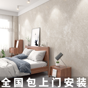蚕丝无缝墙布全屋客厅卧室现代简约素色壁布2024新款纯色轻奢背景