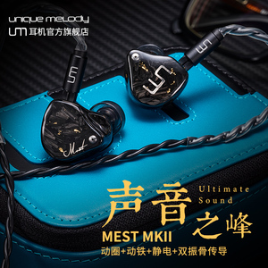UM/unique melody Mest MKii(mk2)双振骨传导音乐入耳式有线耳机