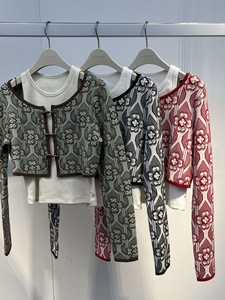 2024春款新品尚太平鸟官方旗舰店长袖针织衫两件套A1EEE1285C9