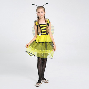 六一跨境爆款Cosplay儿童服装 女童蜜蜂扮演服蜜蜂仙子衣服表演服