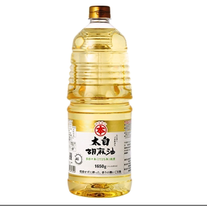 太白纯芝麻油竹本油脂日本胡麻油直接榨取生产柔和天妇罗用1.65L