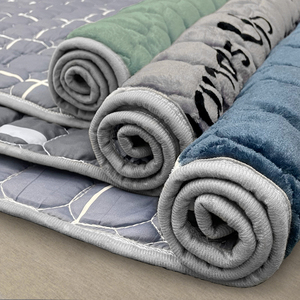 法兰绒床垫学生宿舍单人珊瑚绒褥子上下铺床薄款软垫被垫褥可折叠