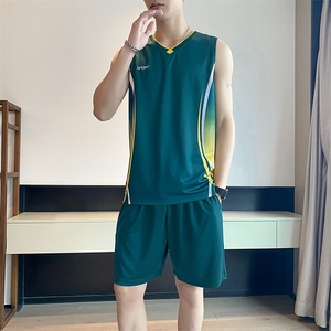 乔丹适配健身衣服男速干夏季冰丝短袖T恤运动套装夏天篮球装备背