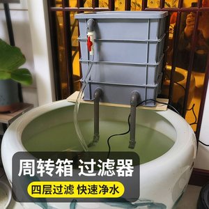 鱼缸过滤器净水循环三合一免换水增氧小型鱼池打氧机内置水泵乌龟