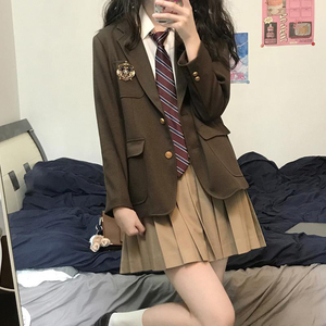 jk制服套装女秋冬学生三件套校服日系高中生学院风裙子大学生韩国